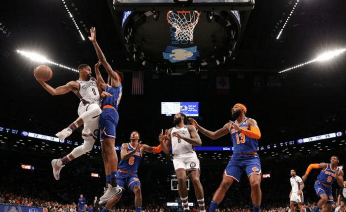  兰德尔纽约德比战主宰全局尼克斯战胜篮网升第七